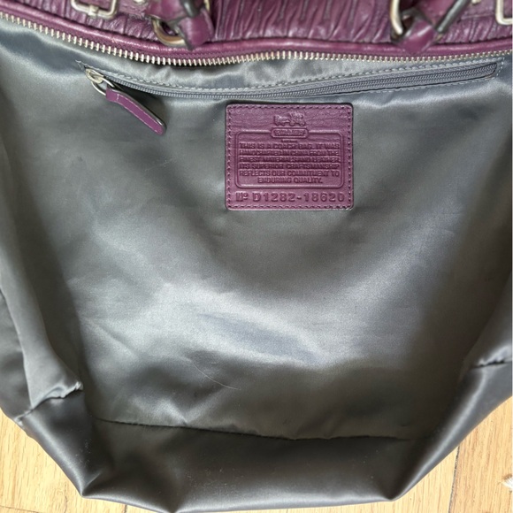 Coach Madison Gathered Leather Purple Shoulder and Tote - Picture 12 of 15